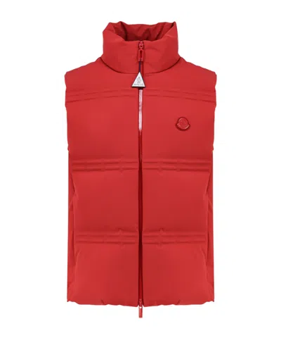 Moncler Sleeveless Down Vest In Red