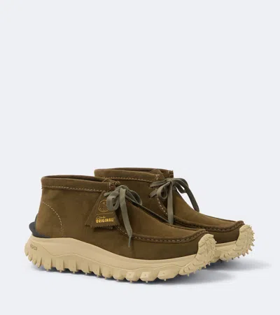 Moncler X Clarks Originals Trailgrip Wallabee Boots In Green