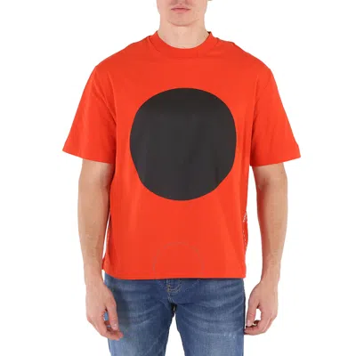 Moncler X Craig Green Men's Orange Cotton Jersey Graphic Print T-shirt