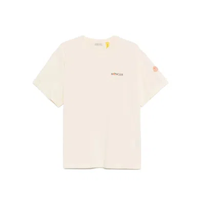 Moncler X Donald Glover Ribbed Cotton T-shirt In Neutral