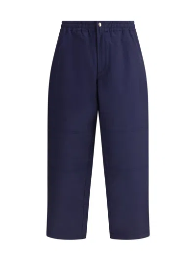 Moncler X Donald Glover Moncler X Gilga Farm By Donald Glover Cotton Gabardine Pants In Blue