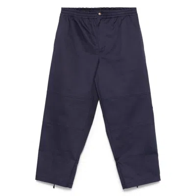 Moncler X Donald Glover Cotton Gabardine Trousers In Blue