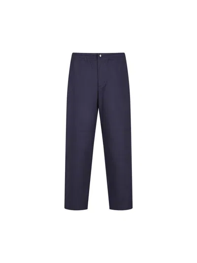 Moncler X Donald Glover Cotton Gabardine Trousers In Blue