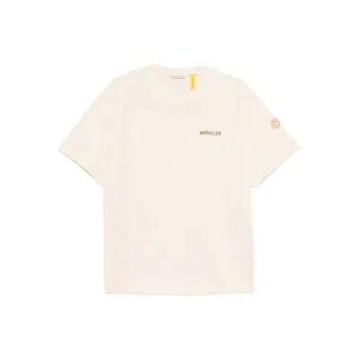Moncler X Donald Glover Ribbed Cotton T-shirt In Neutral