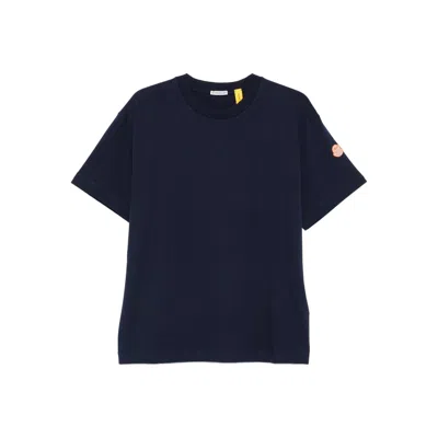 Moncler X Donald Glover Cotton T Shirts In Blue