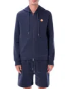 Moncler X Donald Glover Zip-up Hoodie With Drawstring Hood In Blue