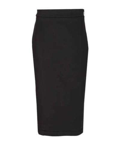 Moncler X Edward Enninful Back Slit Midi Skirt In Black