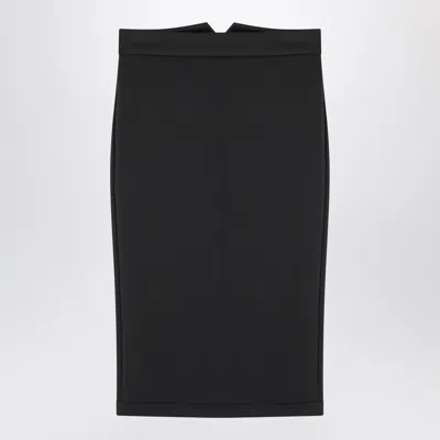 Moncler X Edward Enninful Black Pencil Skirt In Multi