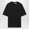 Moncler X Edward Enninful Black Cotton T-shirt In Black