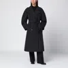 Moncler X Edward Enninful Double-breasted Trench Coat With Belt In Black