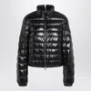 Moncler X Edward Enninful Black Shiny Nylon Down Jacket In Black