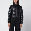 Moncler X Edward Enninful Black Shiny Nylon Down Jacket In Black