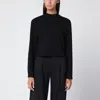 Moncler X Edward Enninful Black Sweatshirt With Asymmetric Hem In Black