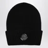 Moncler X Edward Enninful Black Wool Beanie In Black