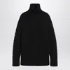 Moncler X Edward Enninful Black Wool Turtleneck Sweater In Black