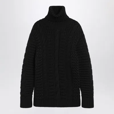 Moncler X Edward Enninful Black Wool Turtleneck Sweater