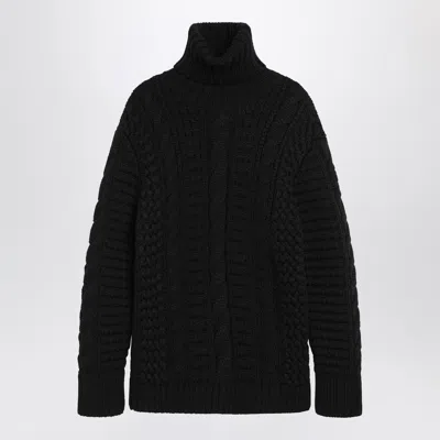 Moncler X Edward Enninful Black Wool Turtleneck Sweater