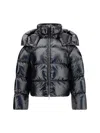 Moncler X Edward Enninful The Lothar Short Down Jacket With Hood From Moncler X Ee72 By Edward Enninful In Black