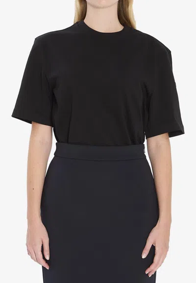 Moncler X Edward Enninful Logo Patch Crewneck T-shirt In Black