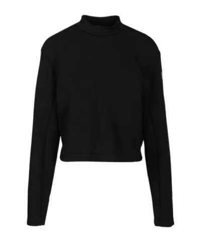 Moncler X Edward Enninful Mock-neck Sweatshirt In Black