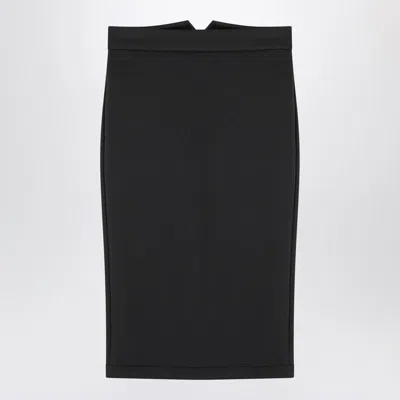 Moncler X Edward Enninful Pencil Skirt In Black