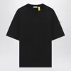 Moncler X Edward Enninful Black Cotton T-shirt In Black
