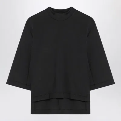 Moncler X Edward Enninful Top With Asymmetric Hem In Black