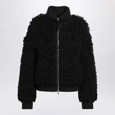 Moncler X Edward Enninful Wool-blend Cardigan In Black