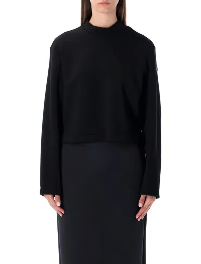 Moncler X Edward Enninful X Edward Enninful Neoprene Crew Neck Sweatshirt In Black