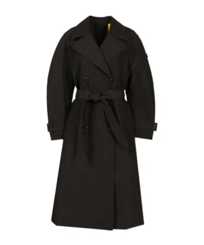 Moncler X Edward Enninful Zake Long Coat In Black