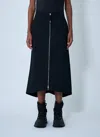 Moncler X Edward Enninful Zip-up Midi Skirt In Blue