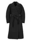 Moncler X Ee72 By Edward Enninful Belted Double-breasted Trench Coat In Black