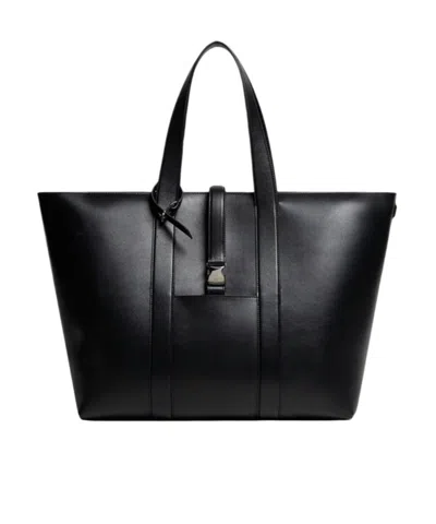 Moncler X Ee72 By Edward Enninful Ee Leather Tote In Black