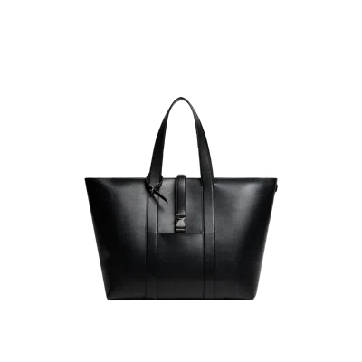 Moncler Cabas Ee En Cuir X Ee72 Par Edward Enninful, Femme, Noir, Taille: Uni In Black