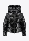 Moncler X Ee72 By Edward Enninful Lothar Glossy Down Jacket In Black