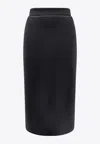 Moncler X Ee72 By Edward Enninful Neoprene Pencil Skirt In Black