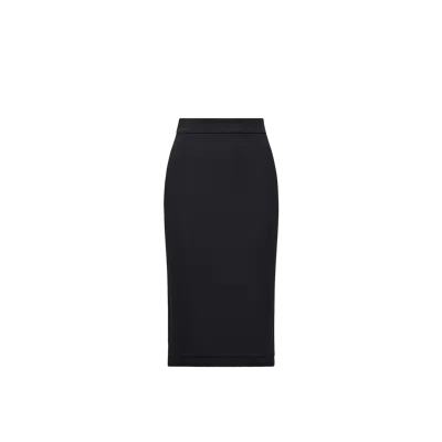 Moncler X Ee72 By Edward Enninful Neoprene Pencil Skirt In Black
