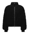Moncler X Ee72 By Edward Enninful Wool Blend Zip-up Cardigan In Black