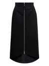 Moncler X Ee72 By Edward Enninful X Ee72 By Edward Enninful Zip-up Midi Skirt In Black