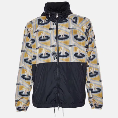 Pre-owned Moncler X Fergus Purcell Black Printed Nylon Octa Jacket Xl