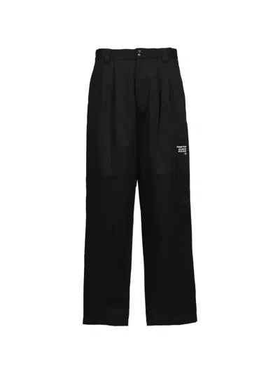 Moncler X Fragment Cotton Gabardine Trousers In Black