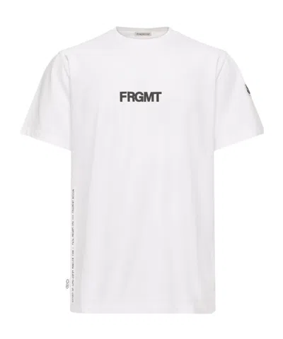 Moncler X Fragment Dog Print Cotton T-shirt In White