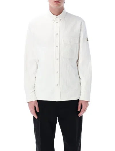 Moncler Genius Moncler X Fragment Hiroshi Fujiwara Padded Shirt Jacket With Chest Pocket In White