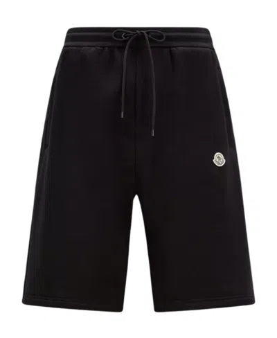 Moncler X Fragment Logo-print Track Shorts In Black