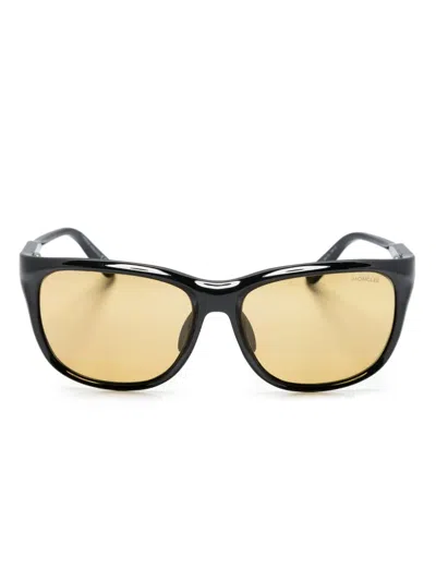 Moncler X Frgmt Biker-frame Sunglasses In Schwarz