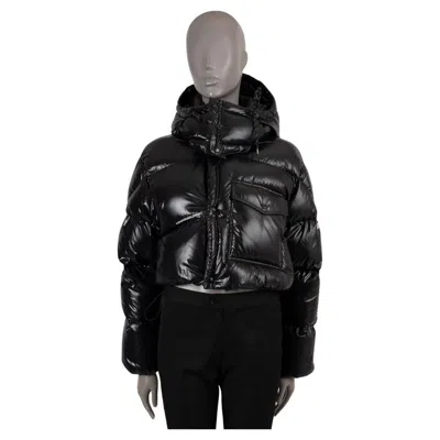 Pre-owned Moncler X Frgmt Black 2022 Irvinie Cropped Down Puffer Jacket 1 S