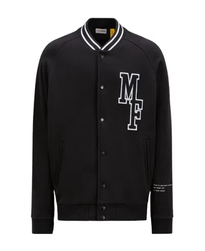 Moncler X Frgmt Cotton Varsity Jacket In Black