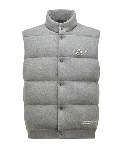 Moncler X Frgmt Down Vest In Charcoal