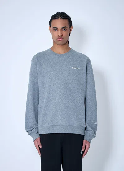 Moncler X Frgmt Hiroshi Fujiwara Logo Motif Sweatshirt In Grey