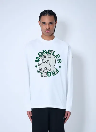 Moncler X Frgmt Hiroshi Fujiwara Logo Motif T-shirt In White